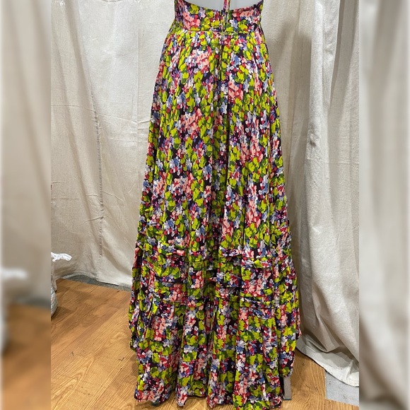Free People FP One Dress Floral Flowy Spaghetti Strap Hi Low Length Dress Size 6 - Picture 8 of 10